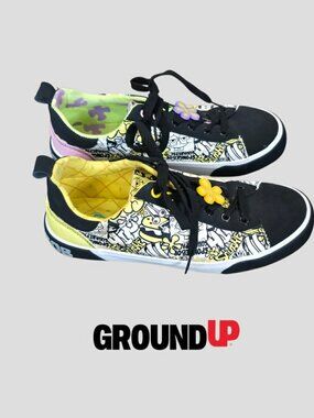 Ground Up Spongebob Square Pants Sneakers Lace Up Shoes Mens 8.5